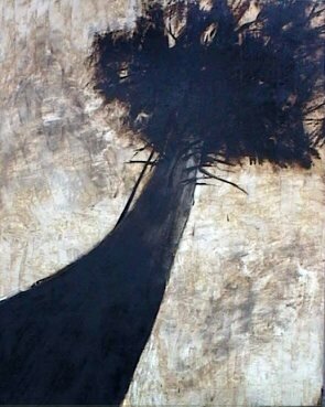 Arbor Vitae I, 1999, oil and tar on canvas, 72 x 90 inches