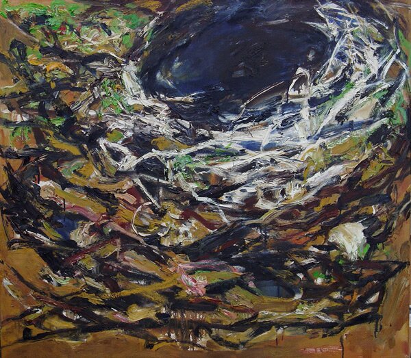 Mossy Nest, 2010, oil on canvas, 48 x 54 inches