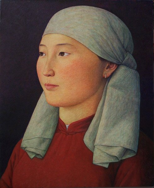 Portrait of Miss Tuya, 2006, oil, 35 x 29 inches