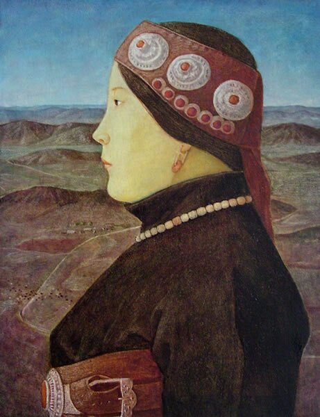Mongolian Series 3, 2004, oil, 24 x 13 inches