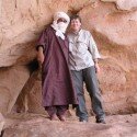 Roberta Bondar with her Tuareg guide at the Tadrart Acacus UNESCO World Heritage Site (2003)