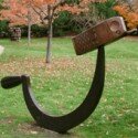 The Sickle and the Cell Phone, bronze sculpture