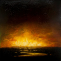 Eulogy to the Earth – Dusk, 1996, oil on canvas, 38 x 38 inches framed